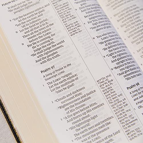 Image of NKJV Holy Bible, Giant Print Center-Column Reference Bible, Burgundy Leather-look, 72,000+ Cross References, Red Letter, Comfort Print: New King James Version