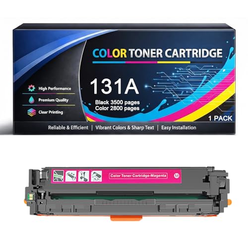 Image of 131A Toner Cartridge Compatible for HP CF210A CF211A CF212A CF213A Toner to Work with LaserJet Pro 200 color M251nw M276n M276nw Printers,Magenta-1pack