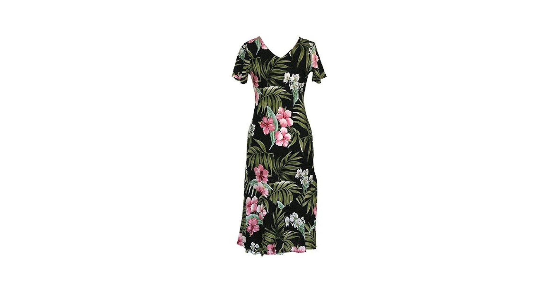Hibiscus and Orchids Hawaiian Dress - Womens Hawaiian Dress