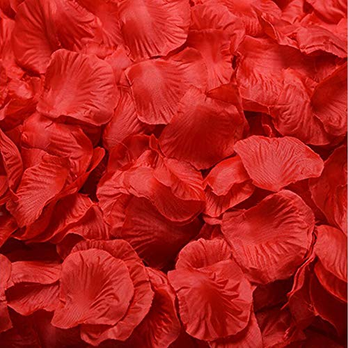 Haobase - 1000 pétalos de rosa de seda roja