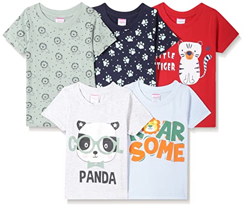 Image of Mom's Love Boy's Printed Regular Fit Baby and Toddler T-Shirt Set