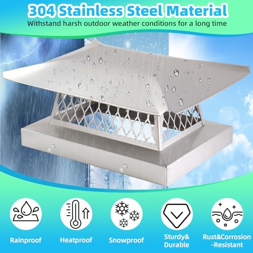 image for CLLOMAGY Chimney Cap Chimney Cover,Fireplace Chimney Caps for Outside 