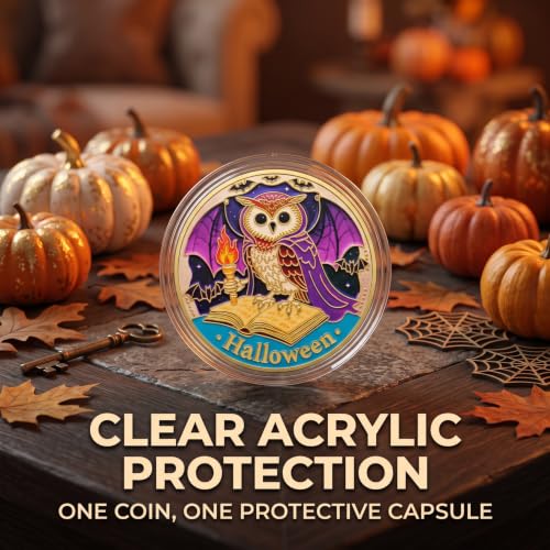 9PCS Halloween Coin Pack Party Favors Supplies Metal Coin with Storage Case - image 7