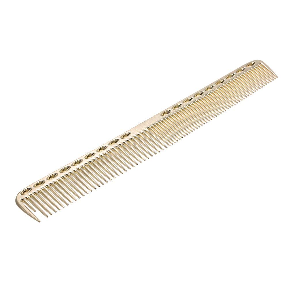 SKYPIA 1pcs Anti-static Stainless Steel Hair Combs Hair Styling Hairdressing Barbers Combs (Rose Gold)