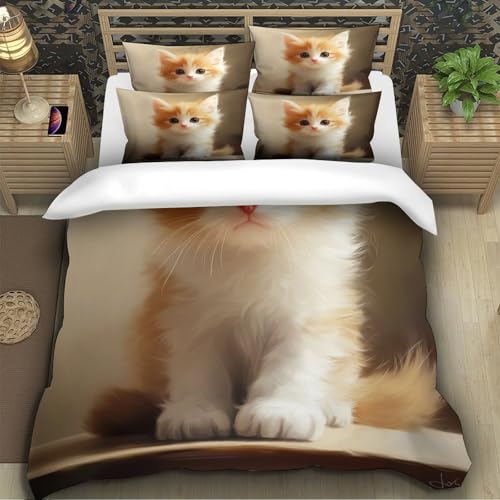 Parure de lit chaton résistant en impression numérique 3D haute qualité - 5