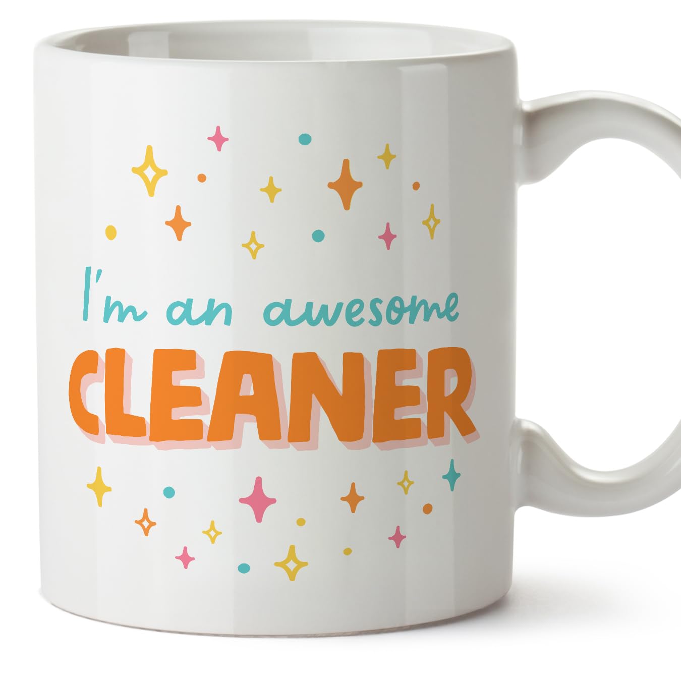 MUGFFINS Cleaner Woman Mug - in English - I'm Awesome! - Funny Gift for Colleagues - Ceramic 11oz Mug