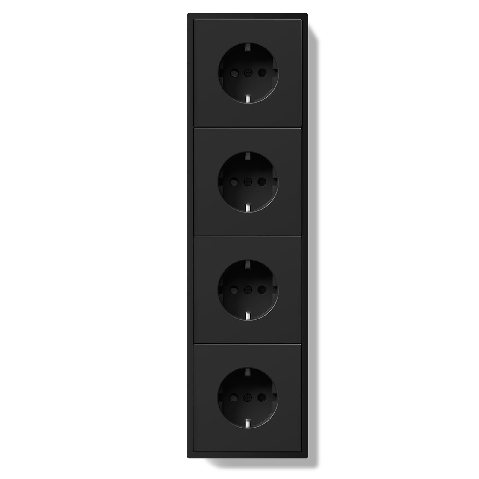 BSEED Schuko Steckdose Unterputz, Wandsteckdose 16Amp mit PC Rahmen, Einzelsteckdose mit Krallen, 1 Fach/2 Fach/3 Fach/4Fach/5 Fach, Weiß/Schwarz/Grau