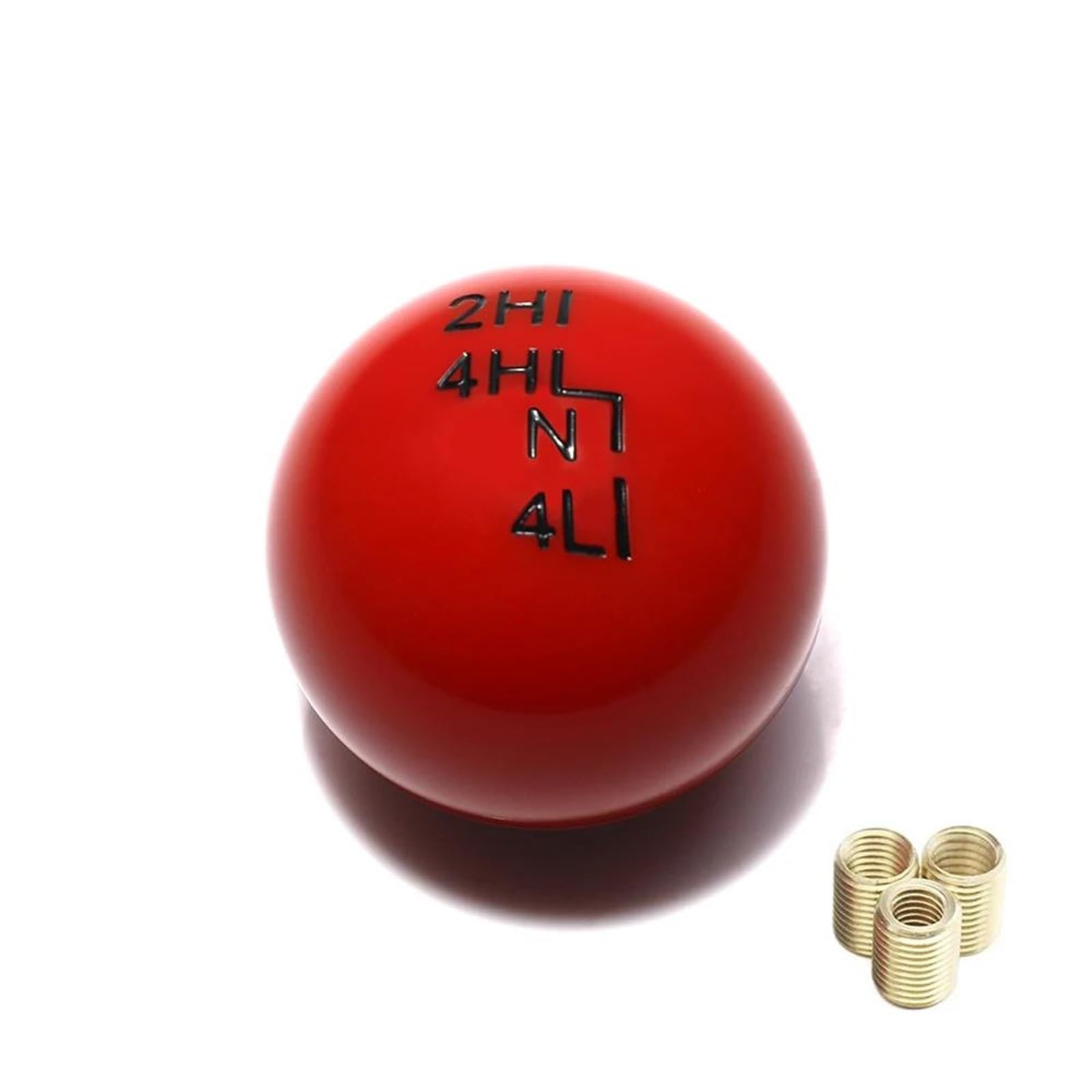 POANBCGY for Jeep for Wrangler 'YJ's TJ's&JK's Transfer Gear Shift Knob Ball Shape Acrylic Shifter Lever Head Replacement Parts(Red)