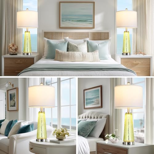 26" Tall Coastal Table Lamps for Living Room, Bedside Lamp for Nightstand - image 7