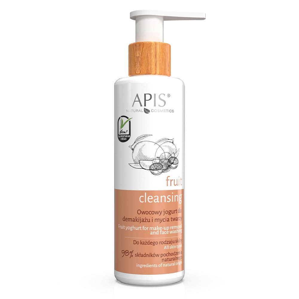 Apis Natural Cosmetics White And Brown Apis Apis Fruit Cleansing Fruit Yogurt For Professional Use To Improve Performance In Each Use With Measurement Or Specification 150M