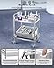 VEVOR Stainless Steel Rolling Cart, 2-Tier Metal Utility Cart with Lockable Wheels, Medical Serving Trolley Clinic Tray, Mobile Service Cart for Hospital, Lab, Restaurant, Kitchen, Salon