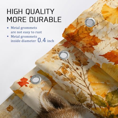 Rideau de douche en polyester de qualité supérieure au motif automnal rustique - 6