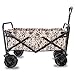 Produktbild Klappwagen, Kapazität 90 kg, tragbarer Gartenwagen mit 4 Rädern und Stahlbremsen, Wagen, Faltbarer Handwagen zum Transportwagen zusammenklappbar, H: Braun