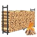 MOFEEZ Firewood Rack Outdoor 8ft, Log Holder for Wood Storage, Steel Made Holds Up to 4500lbs, Powder-coated Finish for Weather-resistant, Anti-rust