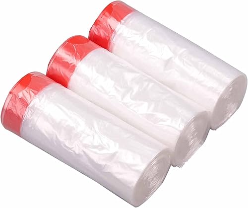Morcte Bolsas de basura pequeñas transparentes de 3 galones, bolsa de basura con cordón, 108 unidades