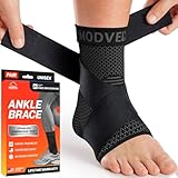 Modvel Foot & Ankle Brace Socks with Adjustable Support Strap – Compression Sleeve for Sprained Ankle, Plantar Fasciitis Relief Tendonitis & Arthritis, Stabilizing Foot & Ankle Support for Women & Men