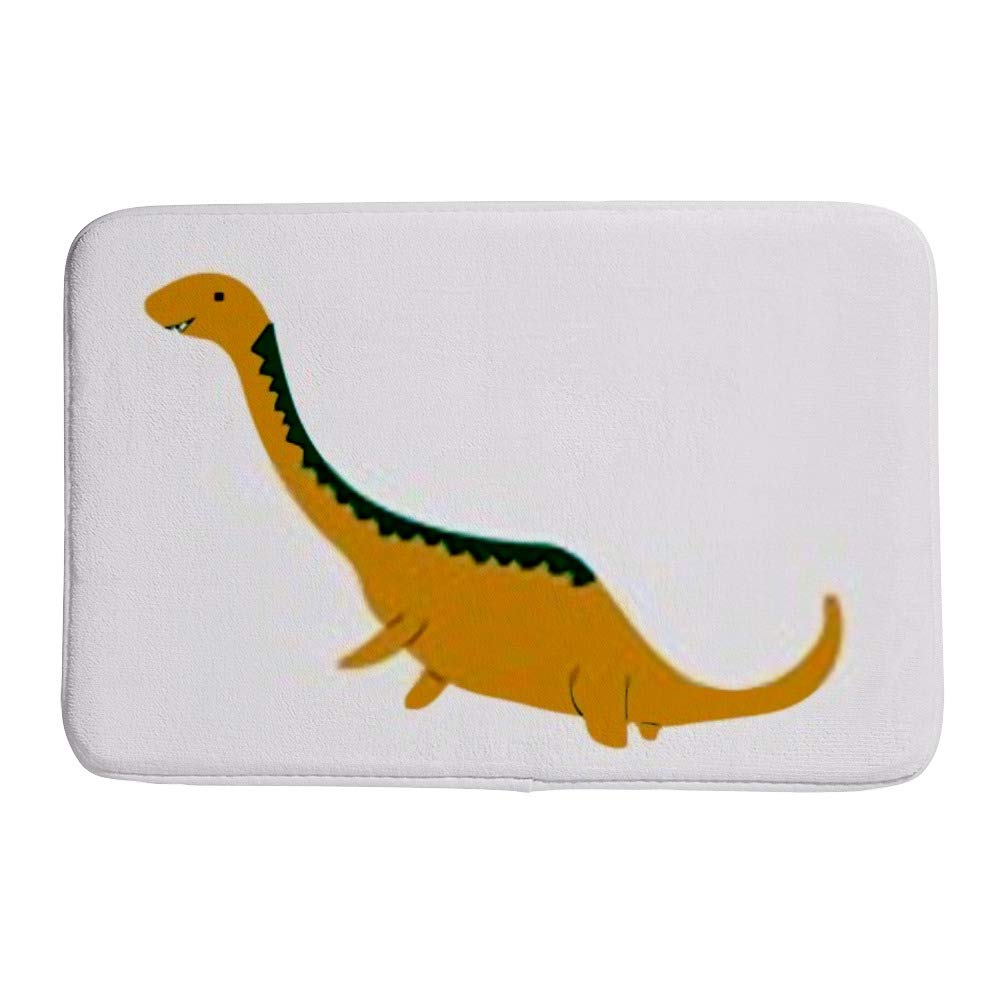 Tapis de bain antidérapant hyper absorbant en velours corail motif dinosaure