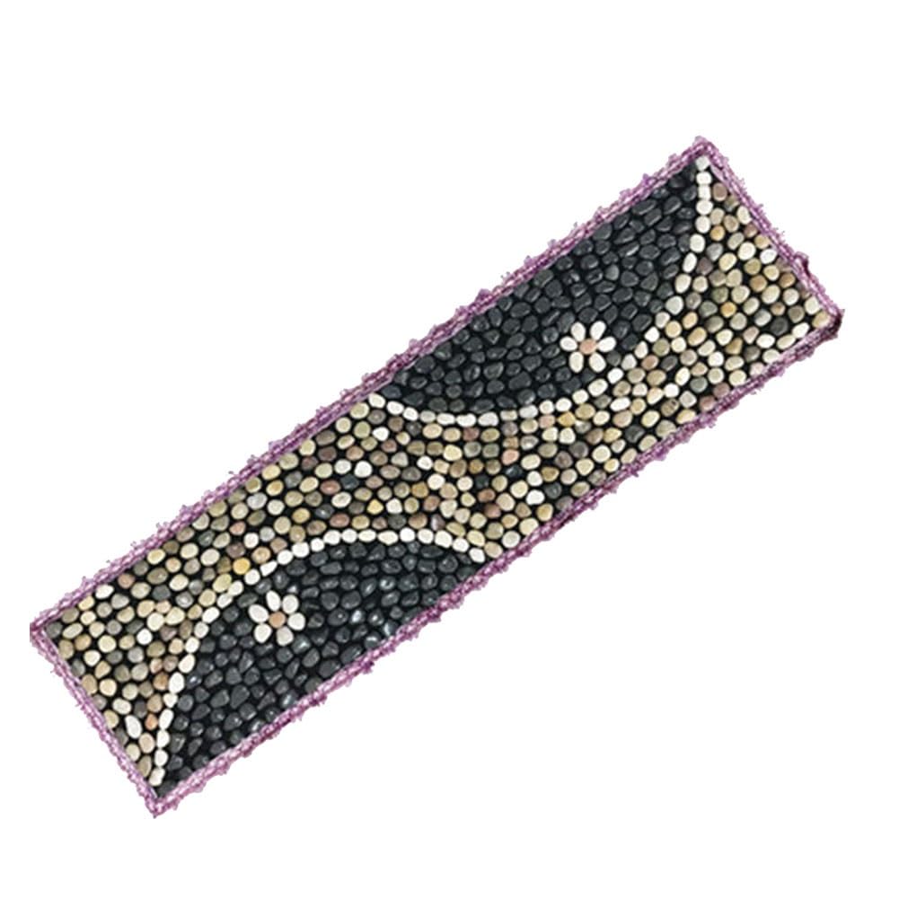 Coussin de massage des pieds, coussin de galets Acupoint, tapis de massage en pierre de jade naturelle, tapis de sol en pierre de fleur de pluie pour la relaxation et le confort
