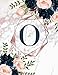 Produktbild O: 8.5" x 11" ruled 110 page Monogram composition journal, notebook, diary detailed with faux pink marble background, navy blue, blush rose watercolor ... Navy Watercolor Floral Monogram, Band 15)