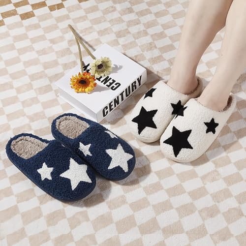 Image of LNERIP Animal Slippers Fruit Slippers Plant Slippers Various Cartoon Patterns Fluffy Soft Memory Foam Retro Indoor Outdoor Home Couple Shoes