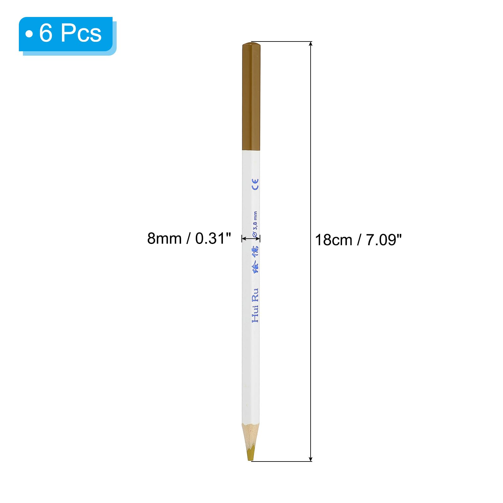 PATIKIL Light Yellow Colored Pencils Set,6 Pcs Oil Color Pencils Wooden Coloring Drawing Pencil for Artists Art Painting Sketching - Image 2