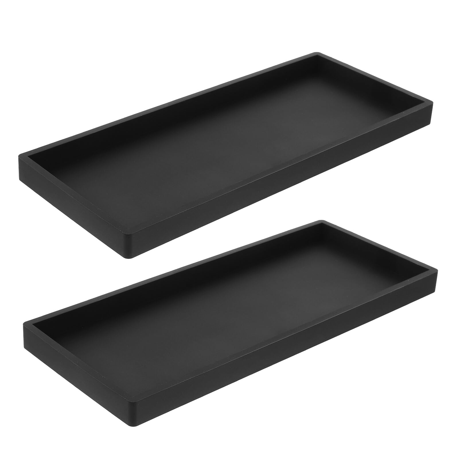 Bandeja de silicona antideslizante SHINEOFI organizador impermeable de baño y cocina 2 unidades