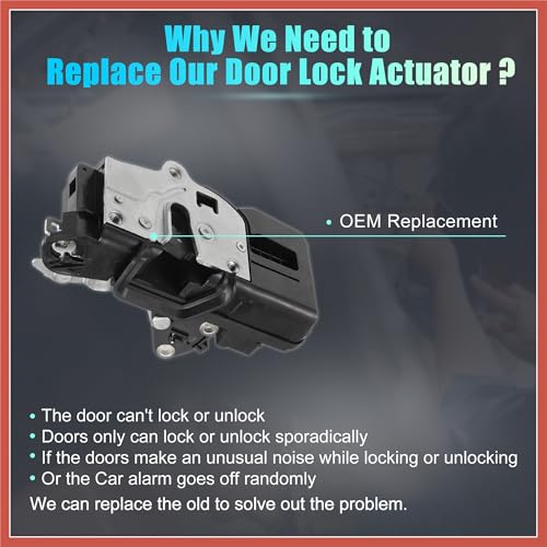 Image of ACROPIX Replacement Rear Liftgate Door Lock Actuator for Pontiac Torrent 2006 for Chevrolet Equinox 2005-2006 Tailgate Latch Assembly No.15256081 /22715163 Black Car Parts