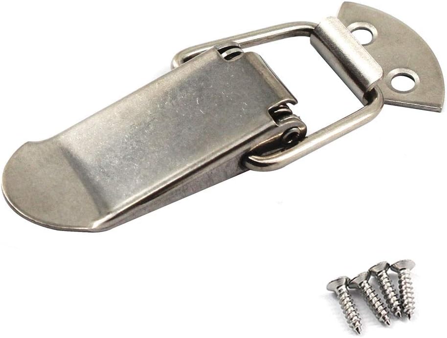 (10 Pieces) Stainless Steel Spring Loaded Latch Clamp Clips for Tool Box,Cases