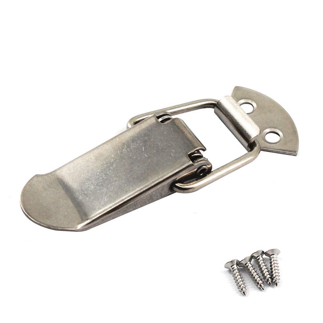 (10 Pieces) Stainless Steel Spring Loaded Latch Clamp Clips for Tool Box,Cases