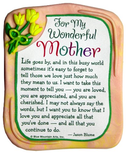 Blue Mountain Arts Mother Refrigerator Magnet—A Message of Love and Appreciation for Your Mom (for My Wonderful Mother) Small