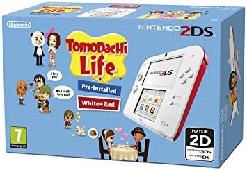 Nintendo Handheld Console - White/Red with Pre-installed Tomodachi Life (Nintendo 2DS/3DS)