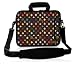 Produktbild Luxburg® 15,6 Zoll Laptop Tasche Hülle für Notebook Tablet Sleeve Neopren mit Schultergurt und Fach, Motiv: LX Muster schoko