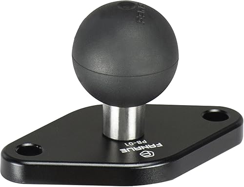 FANAUE Bola de aleación de aluminio de 1 pulgada con base de montaje de diamante, soportes RAM compatibles tamaño B brazo de doble enchufe y soporte