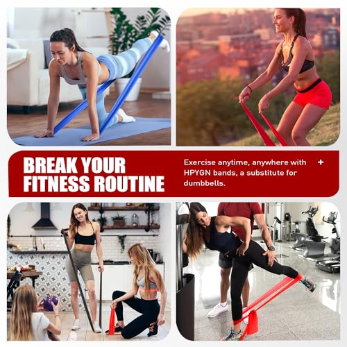 HPYGN Resistance Bands, Elastic Exercise Bands Set for Recovery, Physical Therapy, Yoga, Pilates, Rehab, Fitness, Strength Training, Elastic Bands with 3 Resistance Levels, Home Workouts by HPYGN - Image 6