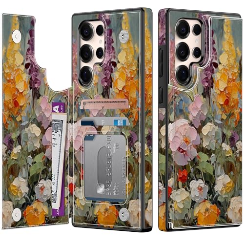 Étui portefeuille Samsung S25 Ultra Esdot à motif floral pour femme