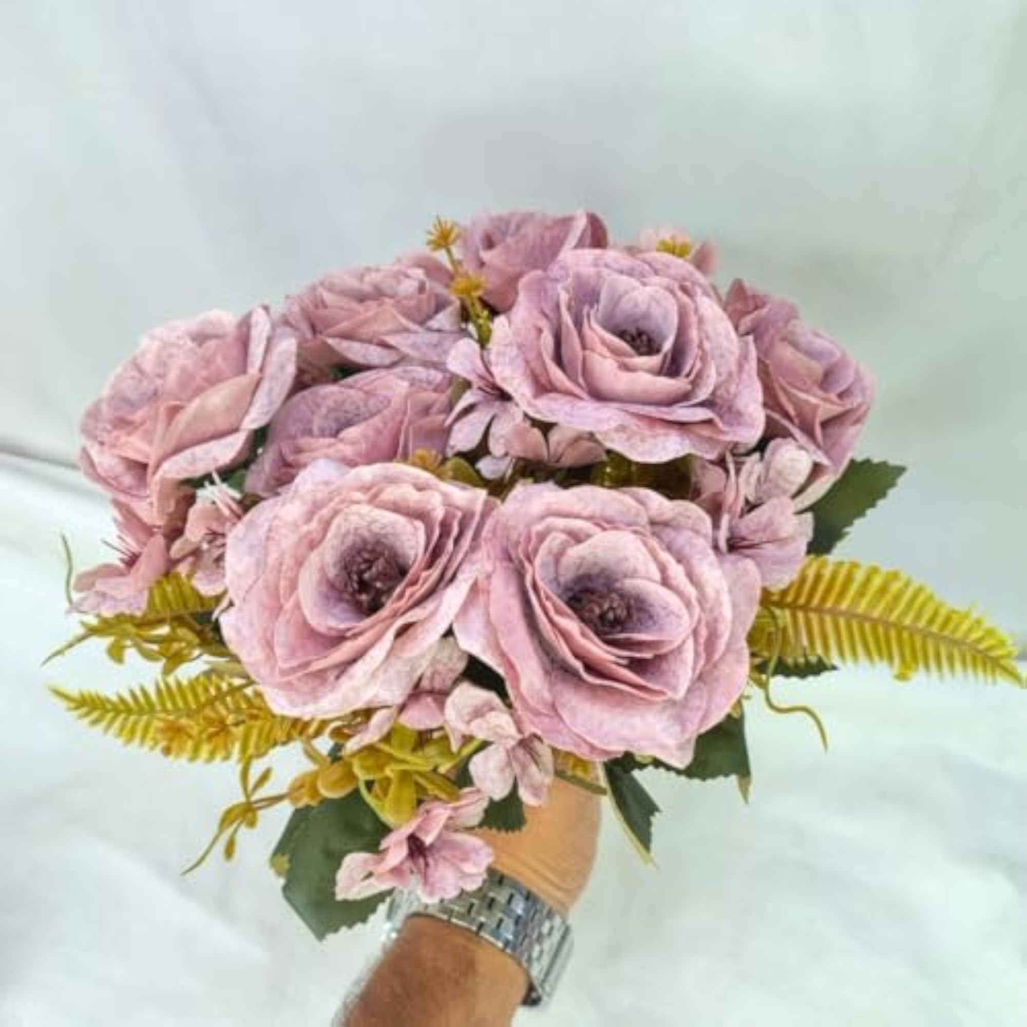 Artificial Babymoon Rose Hydrangea Flower Bunch for Home Décor