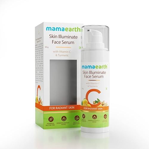 MAMAEARTH Skin Illuminate Suero de Vitamina C Para Piel Radiante con Vitamina C de Alta Potencia y Cúrcuma 1.06 oz