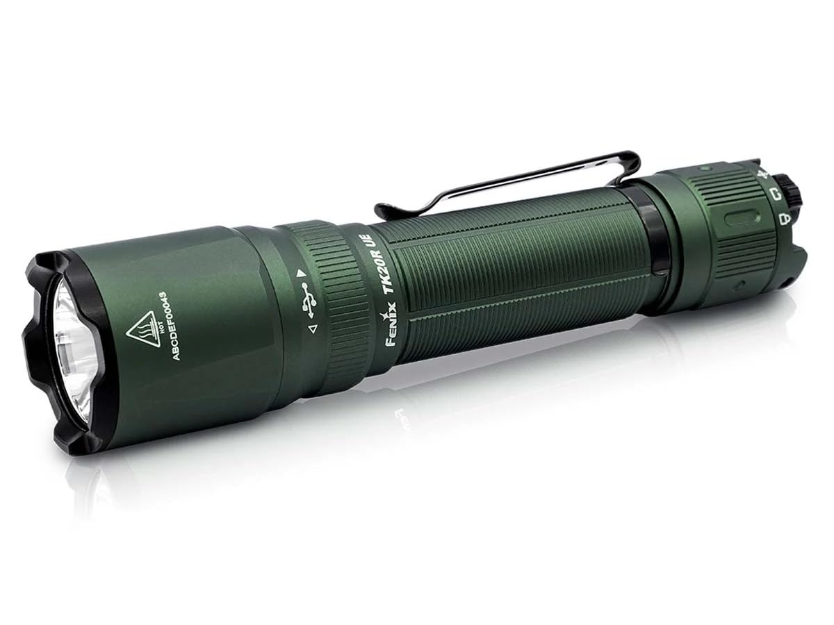 fenix TK20R UE Tropic Green, wiederaufladbare Polizei-Taschenlampe mit großer Reichweite, 2800 Lumen, 465 m, max. 40 Stunden, sofortiges Stroboskop, 21700 batteriebetrieben, IP68