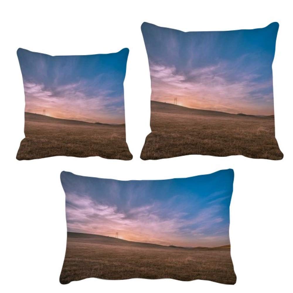 Housse de coussin herbe rose DIYthinker avec fermeture invisible
