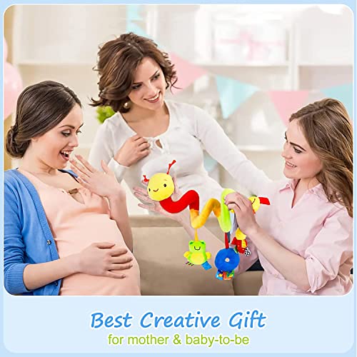 Fpvera Carseat Toys For Infants 0-6 Months Spiral Stroller Toys Newborn Toys, Plush Hanging Baby Rattle Sensory Toys 0-6 Months For Crib Mobile Bassinet For 0 3 6 9 12 Boys Girls Ideal Gifts #TOP7