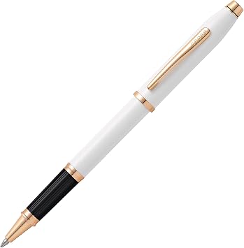 Cross Century II Pearlescent White Lacquer Rollerball Pen - Professional Pen for Everyday Use - Smooth Writing - Comfortable Grip - Black Ink - Durable Construction - Includes Gift Box