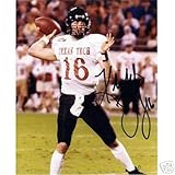 Kliff Kingsbury Autographed Texas Tech Red Raiders (White Jersey) 8x10 Photo