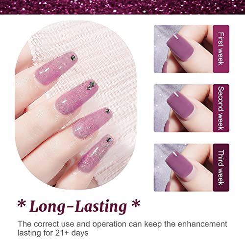 Jodsone Gel Nail Polish With Shiny Glitter Gel Nail Polish Bright Starter Set 100 Pieces Wear-Resistant Multiple Different Glitter Gel Nail Intensive High Gloss #TOP5