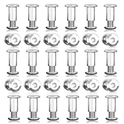 30 Tornillos de Conexión, M4x10mm Tornillo Unión Muebles Connecting Bolt Tornillos de Manguito Conectores de Muebles para Armarios (30 Tornillos Para Muebles, 30 Tuercas De Casquillo)
