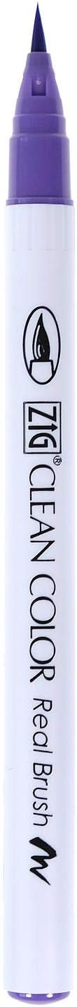 Zig Clean Color Real Brush Marker Violet [Pack of 6 ]
