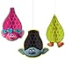 amscan Trolls The Movie Honeycomb Balls 3 Count Birthday Party Supplies