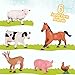  Plastic Farm Animals for Toddlers - 10 Piece Jumbo Set Includes Fences and Carrying Bag