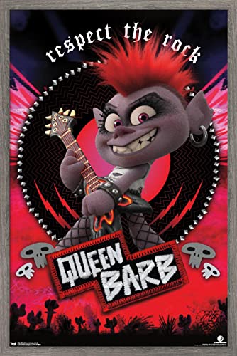 Trends International DreamWorks Trolls 2 - Barb Wall Poster, 14.725" x 22.375", Barnwood Framed Version