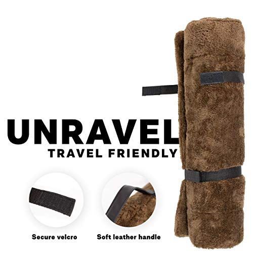 Downtown Pet Supply - Self Heated Cat Bed & Dog Crate Mat - Thermal Nap Mat - Padded And Insulated Pet Mat With Mylar Layer And Leather Handles - Brown - 42 X 27 In - Large Dog Crate Bed #TOP1