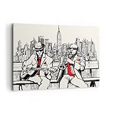 ARTTOR Lienzos decorativos 100x70cm Cuadro Sobre Lienzo Moderno jazz musica musico Grande Dormitorio Cocina Cuadros Pared Imágenes Cuadros Decoracion Salon Wall Art Prints Decor Canvas AA100x70-3599